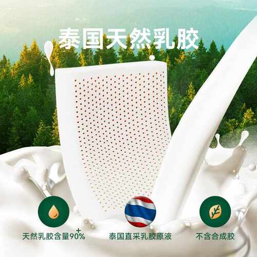 新款直销泰国进口天然乳胶枕头橡胶枕芯儿童学生护颈枕助睡眠单人