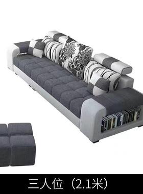 沙发型简约大现代客小户整装布艺厅沙发组合科jls7MSM5技布拆洗沙