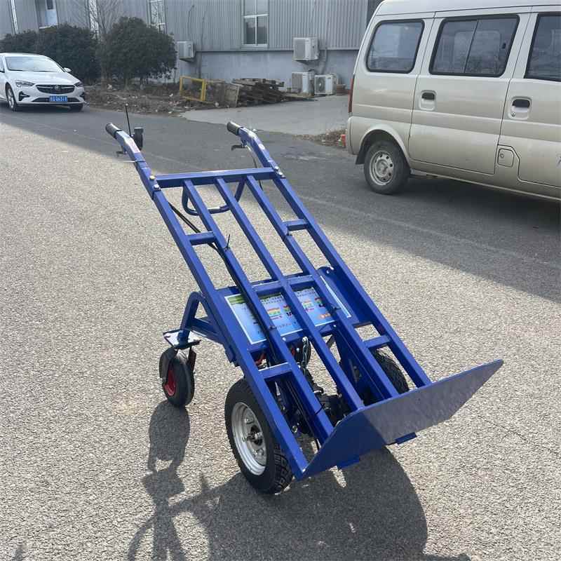 山地越野爬坡手推车 多功能小型电动鸡公车 全自动搬运手推平板车