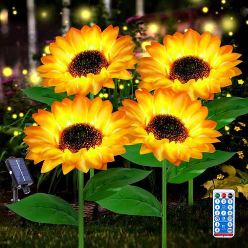 新款太阳能向日葵花灯户外景观花园灯LED向日葵花灯 sunflower