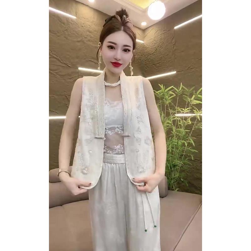 好货新中式国风时尚高档盘扣马甲女2026春季新款显瘦遮肉百搭潮流