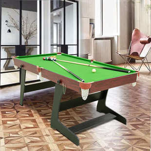 折叠斯诺克台球桌多功能家用青少年室内美式桌球台中式黑八台球桌