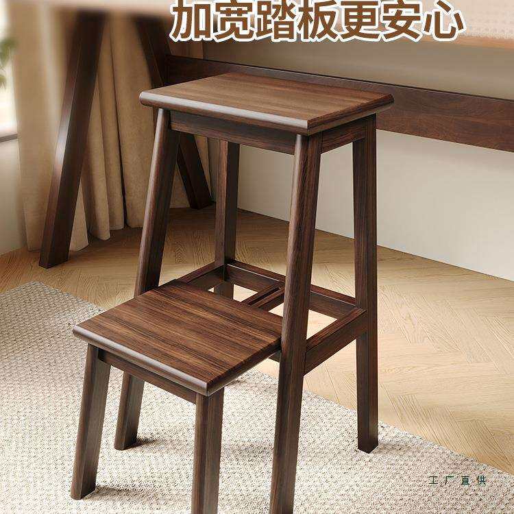 实木梯凳家用可抽拉子登高梯子凳两用多功能置物架厨F99HJSTM房稳