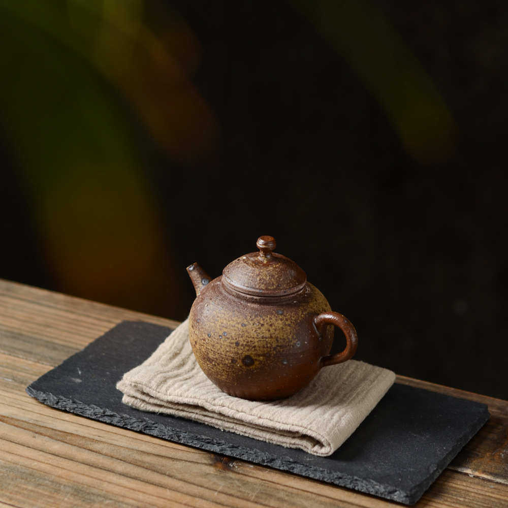 景德镇纯手工粗陶壶天然老岩泥柴烧台湾正把茶壶陶瓷泡茶壶古陶壶