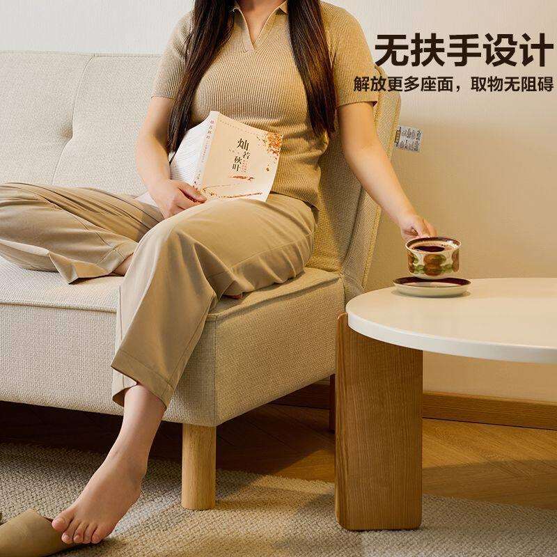 多功能折叠沙发床北欧风布艺沙发床无扶手设计家用阳台休闲躺椅