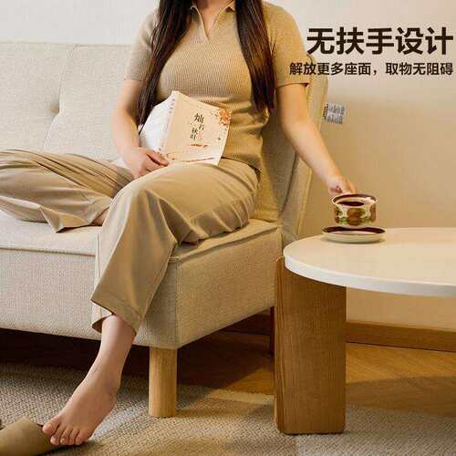 多功能折叠沙发床北欧风布艺沙发床无扶手设计家用阳台休闲躺椅