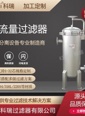 定制大通量芯式过滤器海水淡化处理过滤设备不锈钢316材质过滤