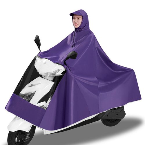 新款加厚外卖长款户外二轮摩托车雨衣斗篷雨皮电动车双人防雨罩