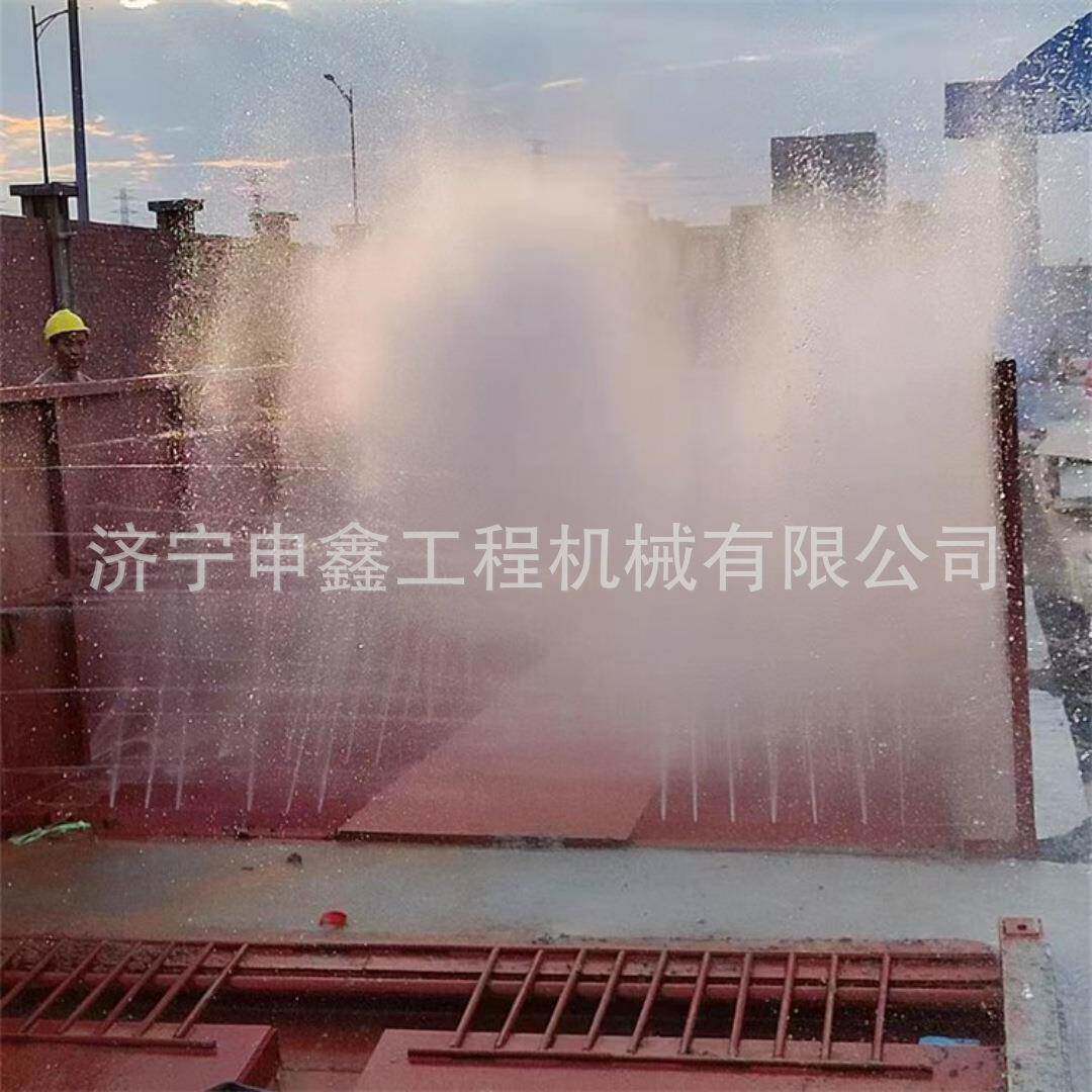 全自动钢制成品洗车槽厂家下沉式施工工地过水槽自动喷淋洗车机