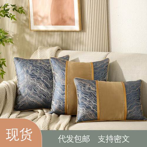 轻奢高档沙发靠垫抱枕靠背垫抱枕套不含芯样板房高档客厅靠枕套