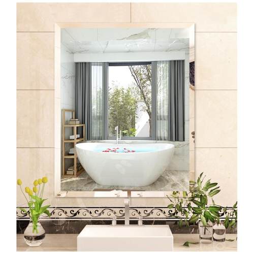 浴室镜子家用贴墙自粘厕所洗手台卫生间梳化妆镜壁挂式免打孔挂墙