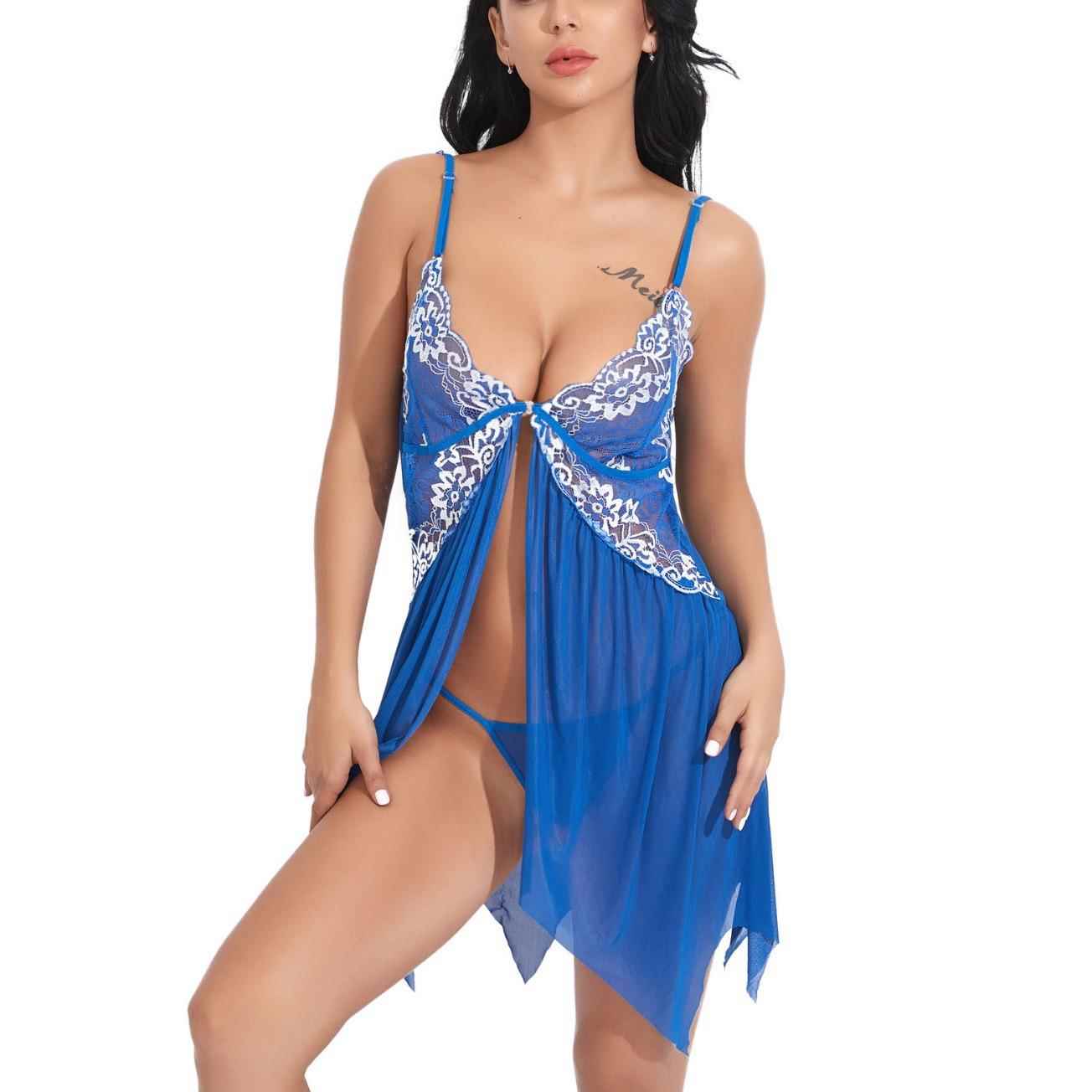 Lace semi-transparent mesh sexy suspender skirt