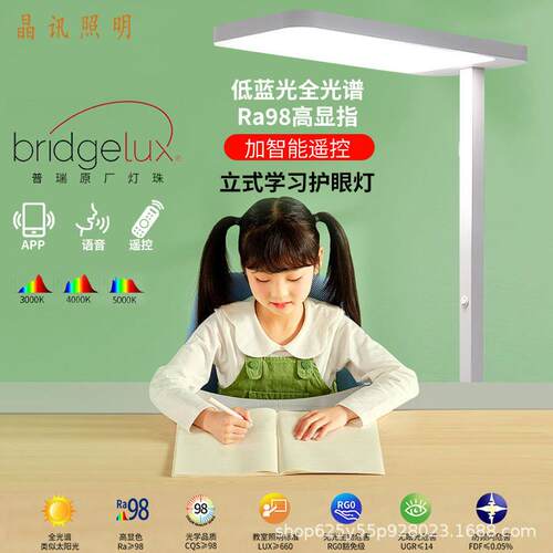 立式全光谱护眼落地灯儿童学习台灯可升降大路灯落地可调光可调节
