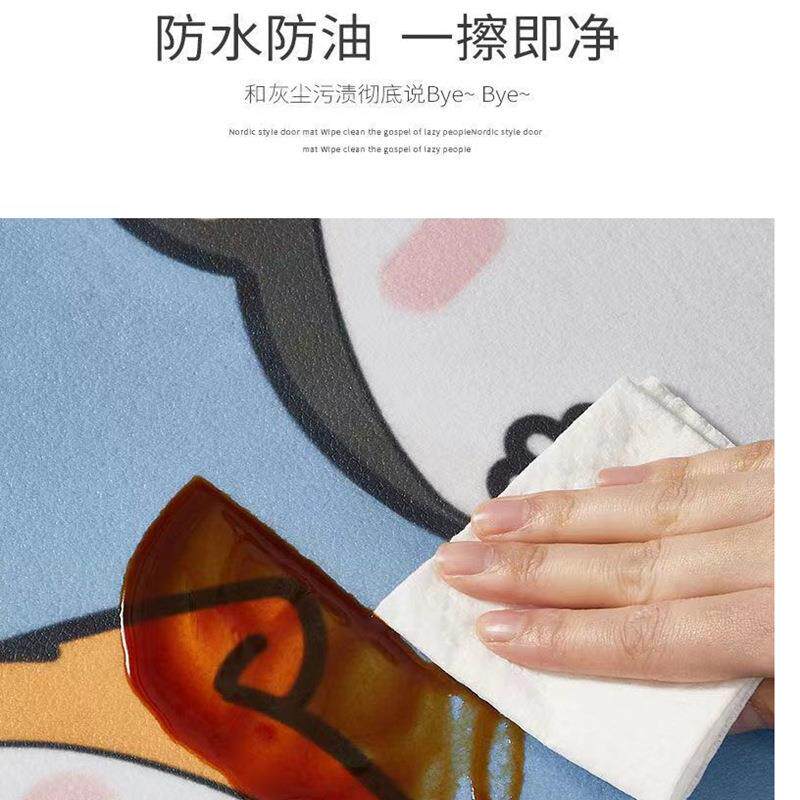 现代简约玄关进门防滑脚垫家用入户门地垫可擦免洗皮革地垫可裁剪