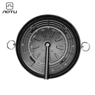 凹凸户外圆形烤盘麦饭石烧烤盘烤肉盘不粘煎盘烧烤用品跨境AT6351