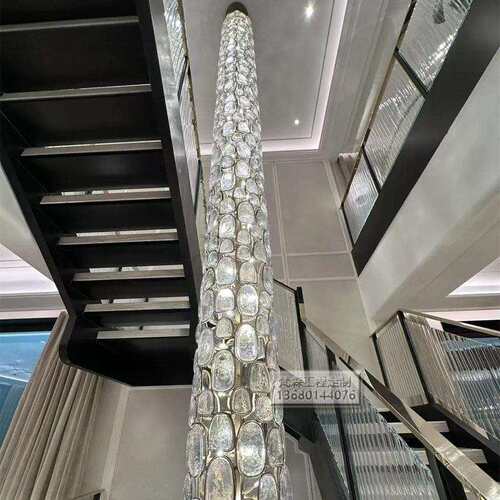 楼梯间长吊灯别墅复式楼挑空吊灯豪华轻奢设计师仿古创意楼梯吊灯