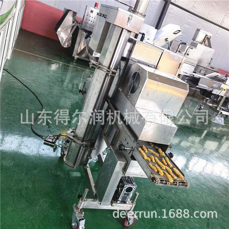 无骨鸡柳上糠机黄金鸡排裹糠机食品裹面包糠设备通用型
