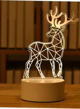 3D Santa Deer Acrylic LED Night Light Christmas Gifts Christ