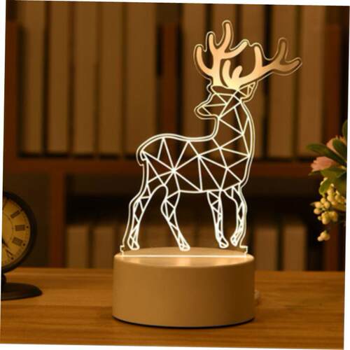 3D Santa Deer Acrylic LED Night Light Christmas Gifts Christ