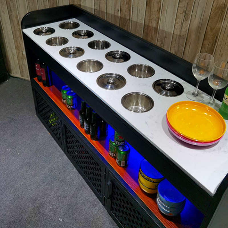 工业风火锅店调料台蘸料台串串香调味台商用小料台餐厅碗柜餐边柜