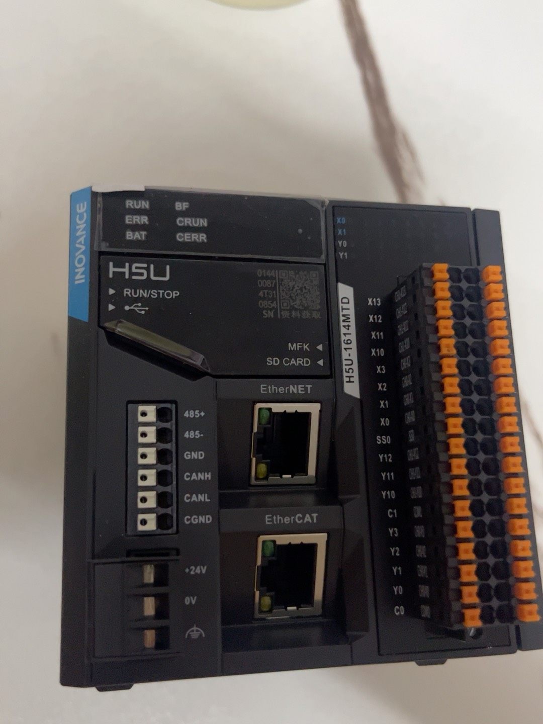 全新汇川H5U-1614MTD   32轴PLC控制，成色全