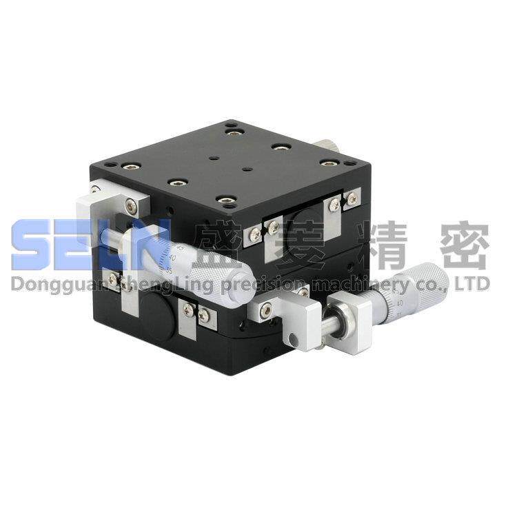 高精度αb轴GFY60-50-L交叉导轨型调节角度位移平台千分尺微调台