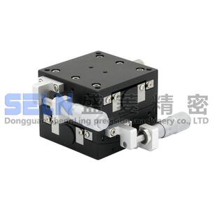 高精度αb轴GFY60 L交叉导轨型调节角度位移平台千分尺微调台