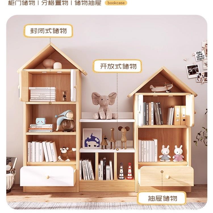 矮柜书架落地置物架客厅家用简易多层收纳柜自由组合储物架子书柜