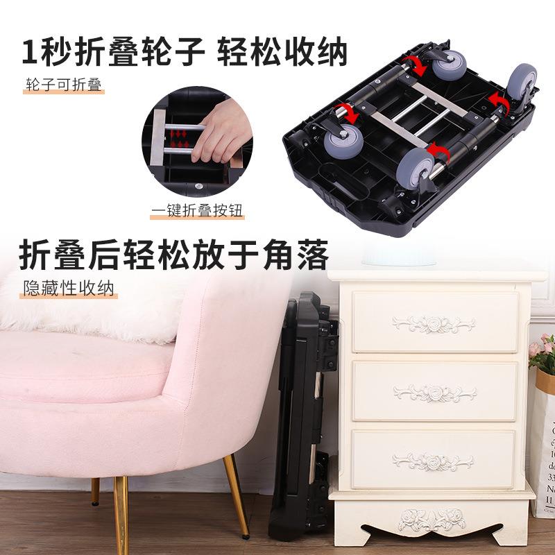 手拉车折折叠携便平板车全叠用行李车VRM拖车快家递小推车买菜小