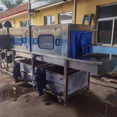 喷淋式自动洗筐机 高压喷淋去油污塑料周转筐清洗机 鸡蛋筐清洗机