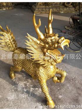厂货家铜麒麟现供应铜麟雕麒塑0210动物雕塑铜麒麟