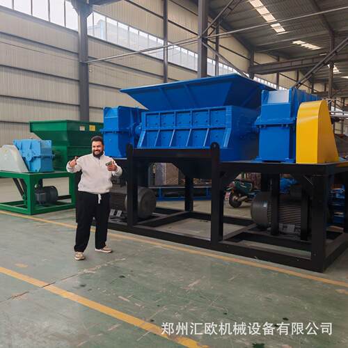 工业边角料双木材粉碎机ECV塑料碎撕机花管已道蓝桶料轴撕碎机