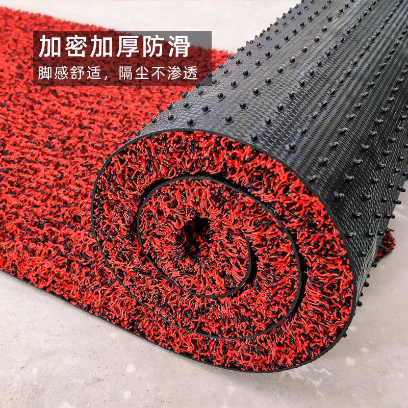 加地厚丝圈钉底pvc地垫整卷钉底自自销车汽脚垫大卷入户门产防滑