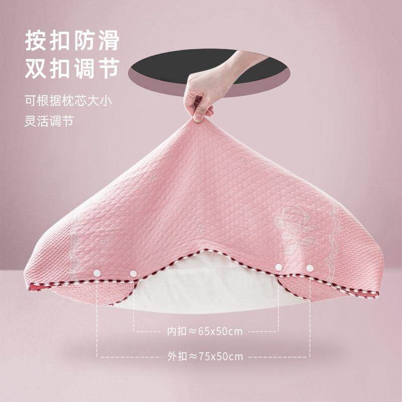 枕巾纯棉一对202固5新款防JQZ头油定枕头巾装纱布防滑家用男落生