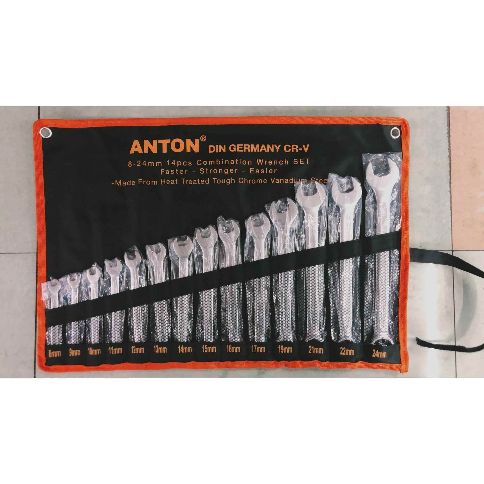 ANTON两用梅花呆头扳手挂袋套装 亚光扳手套装 多功能汽修工具扳