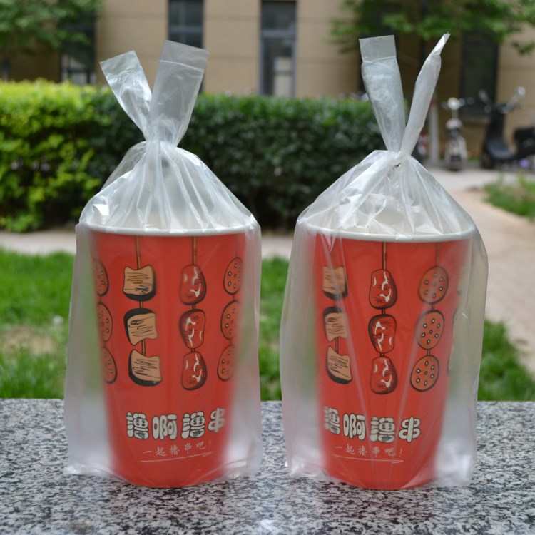 串串桶打包袋关东煮冷锅串串46盎司杯专用一次性外卖打包袋子包邮