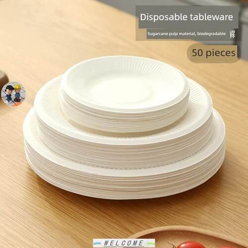 Super Rigid Extra Strong Disposable Party Paper Plates Biode