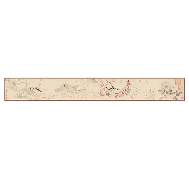 陈栝写生游戏图新中式卧室床头装饰画沙发背景墙横版中国风挂画