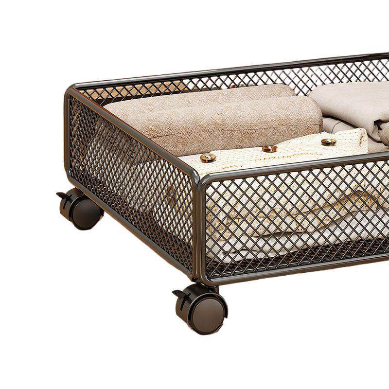 可移动床底收纳箱家用带滑轮衣服整理筐卧室床底下大容量储物柜子