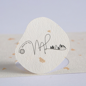 简约高级洒金贴纸不干胶标签印刷定制花店树纹纸LOGO广告商标封口