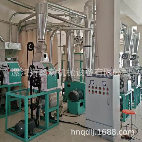 磨面机五台组成套面粉加工一次性出粉 平筛自然筛理日加工10-20吨