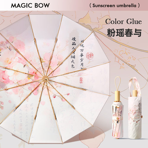 遮阳伞太阳伞紫外线双花晴雨伞坐