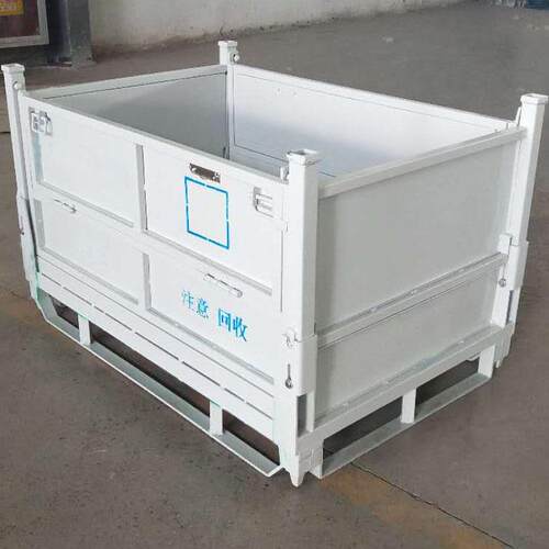 铁箱B110H金属周转箱折叠式可堆式110D钢制料箱