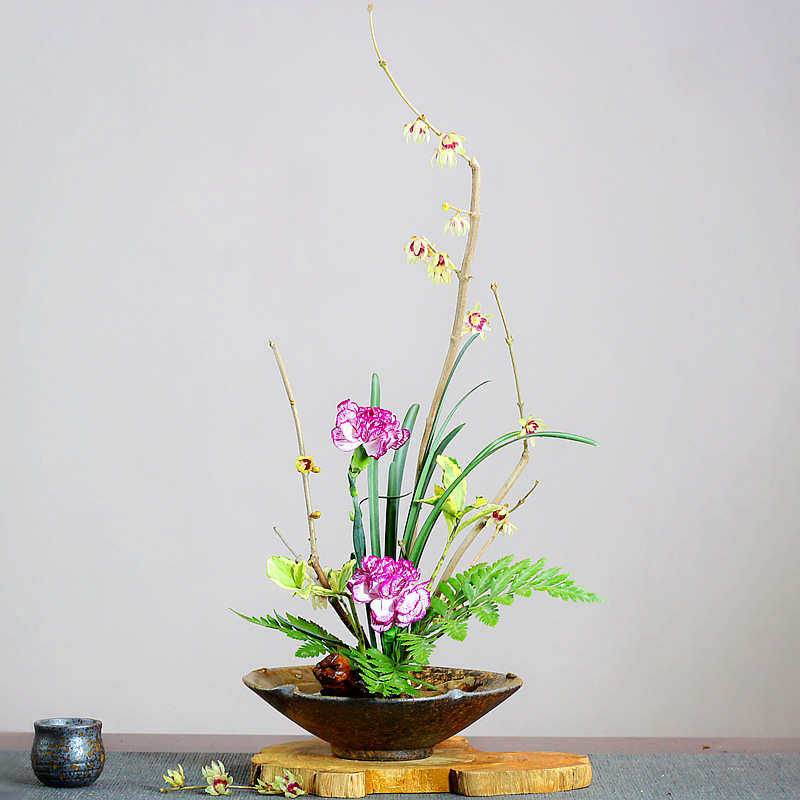 紫砂花盆中式禅意插花器皿粗陶花盘茶席室摆件水培东方插花写景盆,鲜花速递/花卉仿真/绿植园艺,花盆,淘宝优惠券,粉丝福利购,淘宝优惠卷