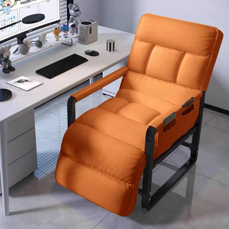 折叠靠背椅电脑椅可坐可躺两用懒人沙发椅躺椅办公室午休午睡