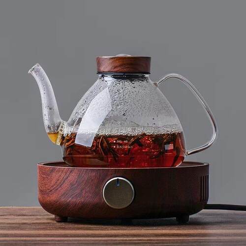 台湾宜龙黑晶炉煮茶器玻璃陶瓷茶壶具探测赶温小型泡茶炉套装EILO