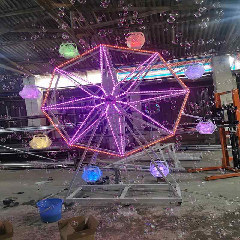 摩天轮大型全自动摆件商场泡泡机道具吹商用暖场景区儿童游乐设备