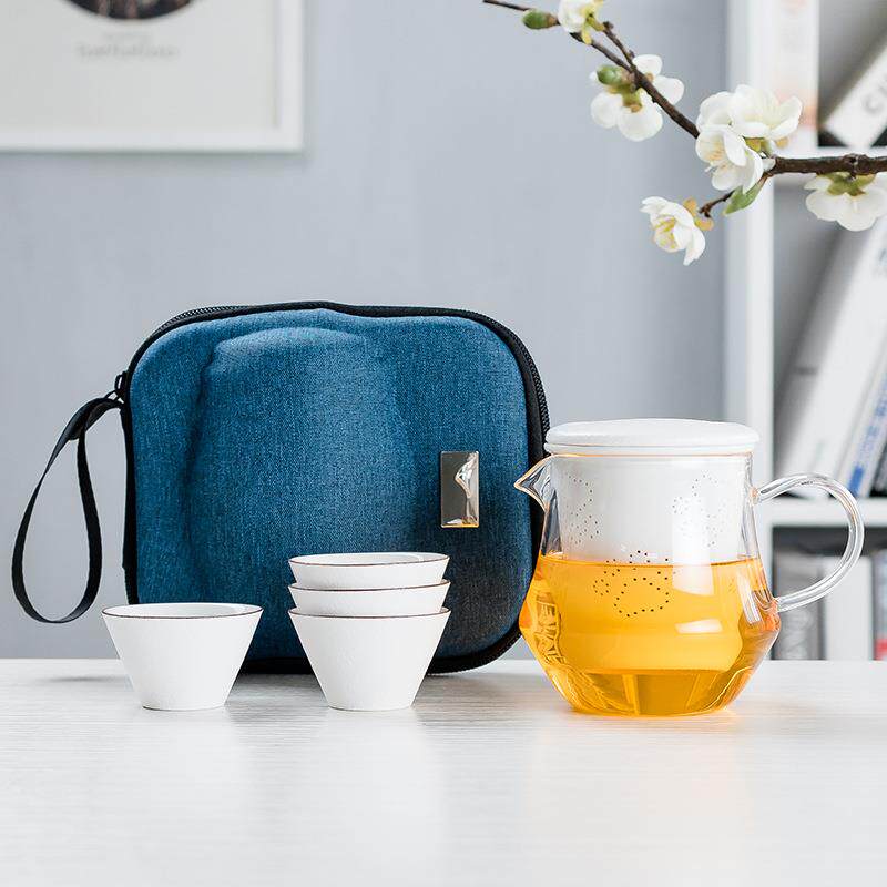 旅行茶具套装便携式包一壶四杯快客杯车载式功夫户外随身游泡茶壶