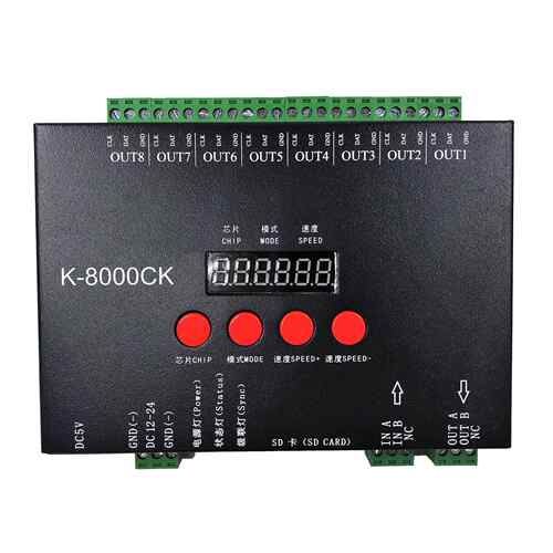 K-8000CK LED可编程幻彩控制器户外工程台舞KTV亮化智能控制器