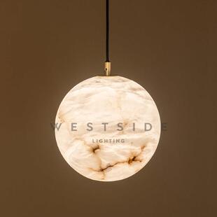 中山工厂直销Westside西班牙天然云石圆球形餐厅餐桌小吊灯全铜卧